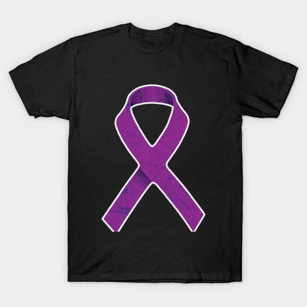 Illness Awareness Shirt - Purple Ribbon for Support T-Shirt by mangobanana